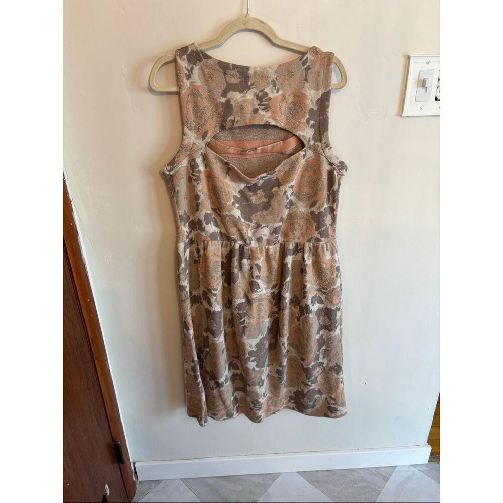 Anthropologie Knitted & Knotted Glinting Persica Sweater Dress XL Floral Fit & F - Picture 8 of 10